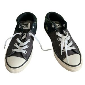 Converse Boys Chuck Taylor All Star Hi Street Black White Sneakers Shoes Size 2